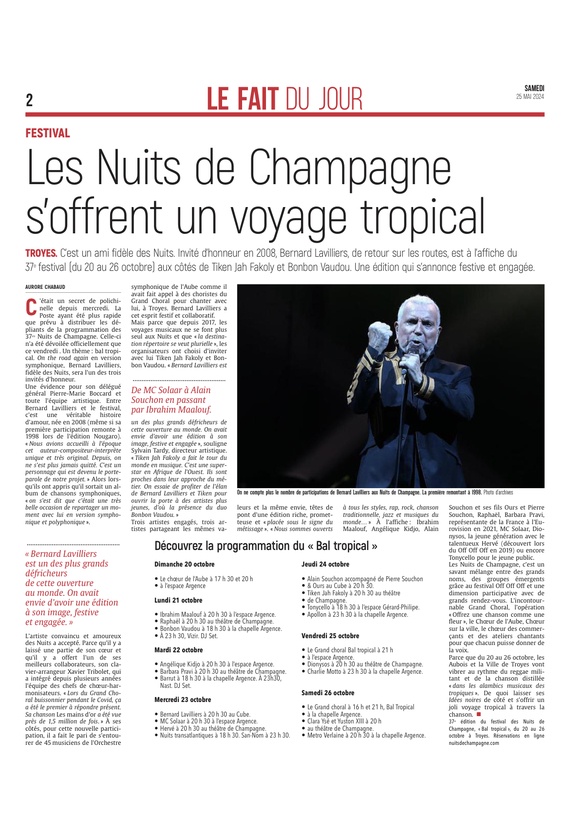 Les Nuits de Champagne s’offrent un voyage tropical