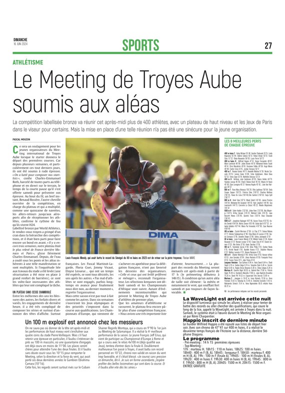 Le Meeting de Troyes Aube soumis aux aléas