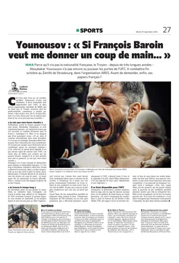 Younousov: « Si François Baroin veut me donner un coup de main... »