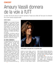 Amaury Vassili donnera de la voix à l’UTT