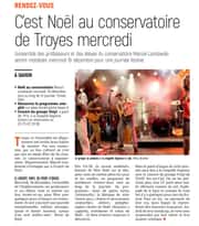 C'est Noël au conservatoire de Troyes mercredi