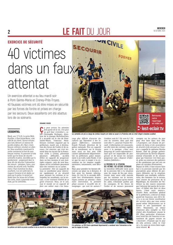 40 victimes dans un faux attentat