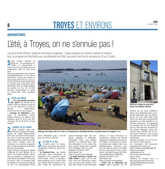 L’été, à Troyes, on ne s’ennuie pas !