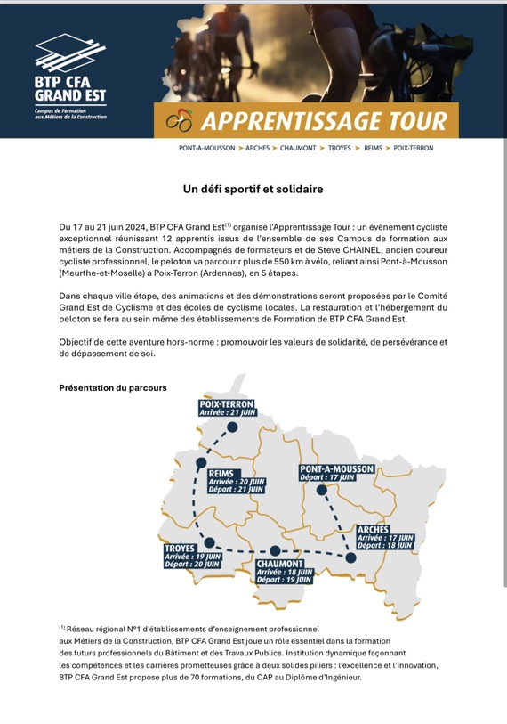 Apprentissage Tour