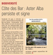 Côte des Bar : Aster Alba persiste et signe