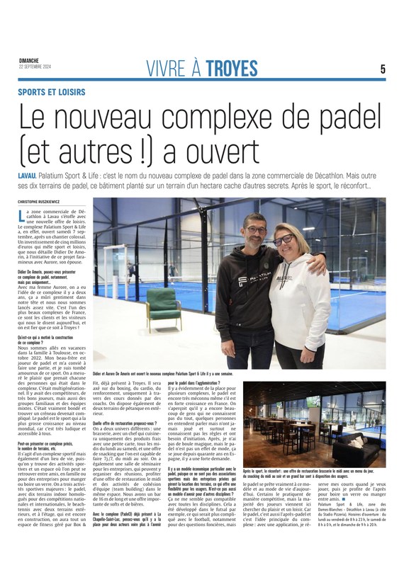 Le nouveau complexe de padel (et autres !) a ouvert à Lavau