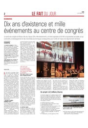 Dix ans d’existence et mille événements au centre de congrès de l’Aube