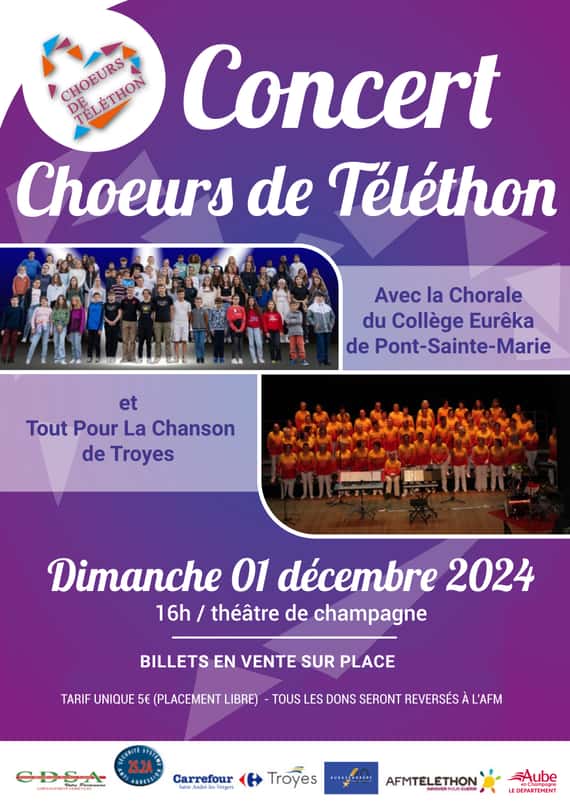 Concert Coeur de Téléthon de Tout pour la Chanson.