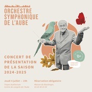 Concert de présentation de l'Orchestre Symphonique de l'Aube.