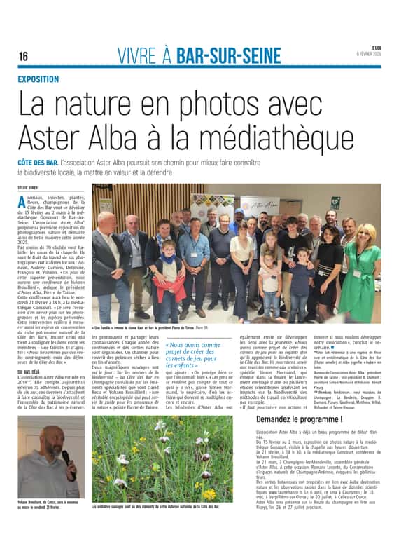 La nature en photographies avec Aster Alba à la médiathèque