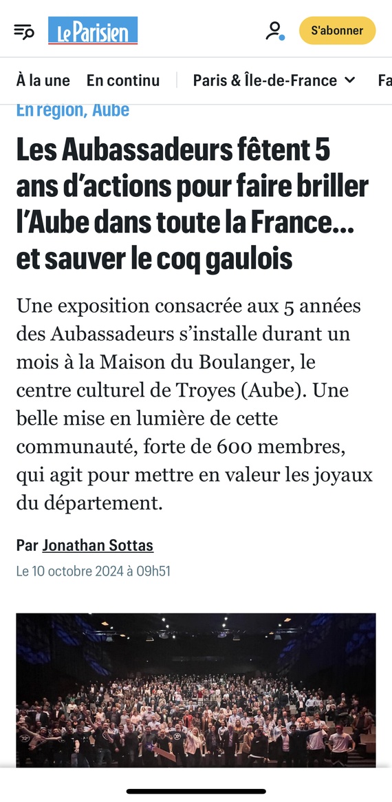 Incroyable, nous sommes dans le Parisien !