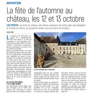 La fête de l’automne au château de Ricey-Bas, les 12 et 13 octobre