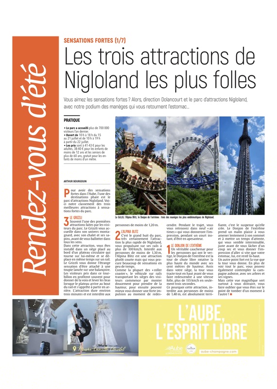 Notre podium des attractions à sensations fortes de Nigloland