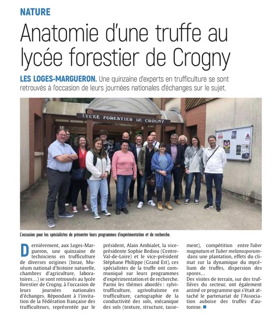 Anatomie d’une truffe au lycée forestier de Crogny