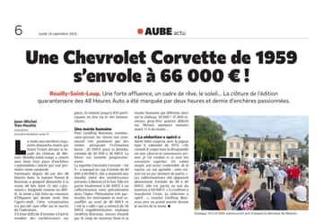 Une Chevrolet Corvette de 1959 s'envole à 66 000 € !