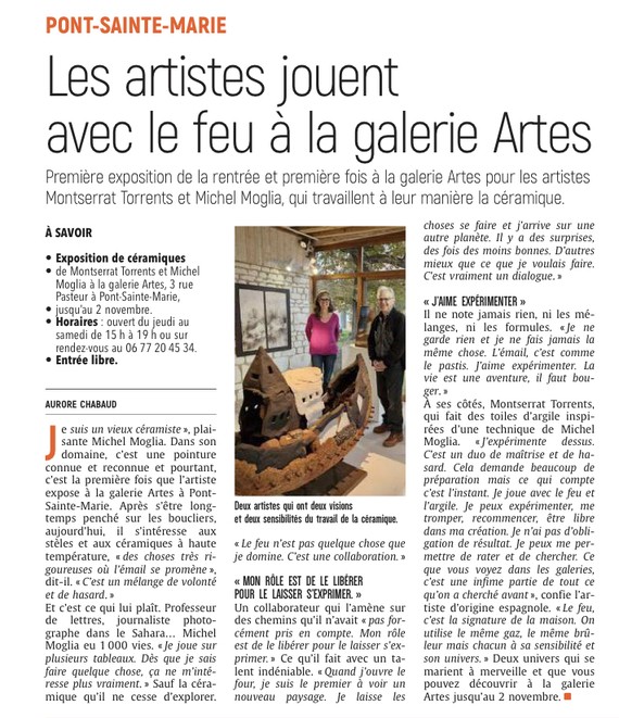 Les artistes jouent avec le feu à la galerie Artes !