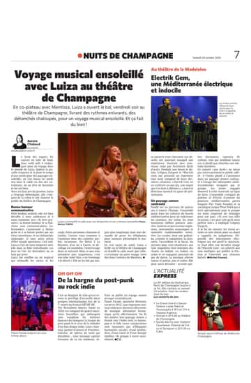 Voyage musical ensoleillé avec Luiza au theâtre de Champagne