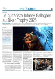 Le guitariste Johnny Gallagher au Biker Trophy 2025