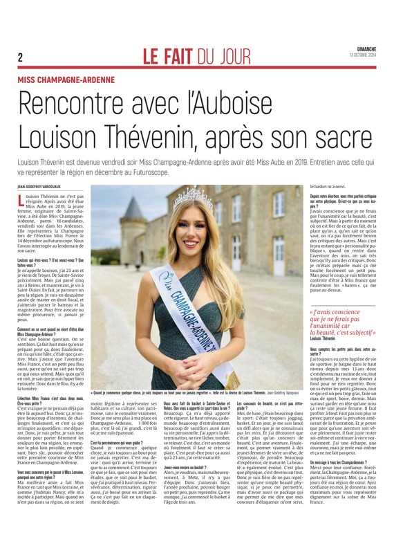 Louison Thevenin, nouvelle Miss Champagne-Ardenne