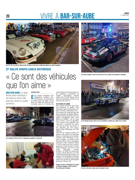 Le 27e rallye Monte-Carlo historique a fait étape à Bar-sur-Aube