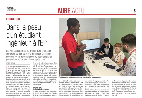 Dans la peau d’étudiants ingénieurs à l’EPF