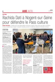 Rachida Dati, à Nogent-sur-Seine pour défendre le Pass culture