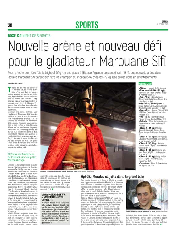 Nouvelle arène et nouveau défi pour le gladiateur Marouane Sifi