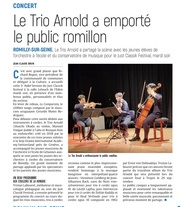 Le Trio Arnold a emporté le public romillon