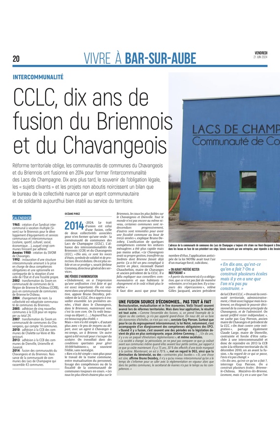 CCLC : dix ans de fusion du Briennois et du Chavangeois