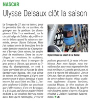 Ulysse Delsaux clôt la saison.