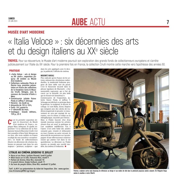 « Italia Veloce » : six décennies des arts et du design italiens au MAM