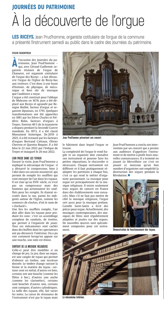 À la découverte de l’orgue !