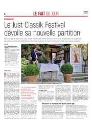 Le Just Classik Festival dévoile sa nouvelle partition