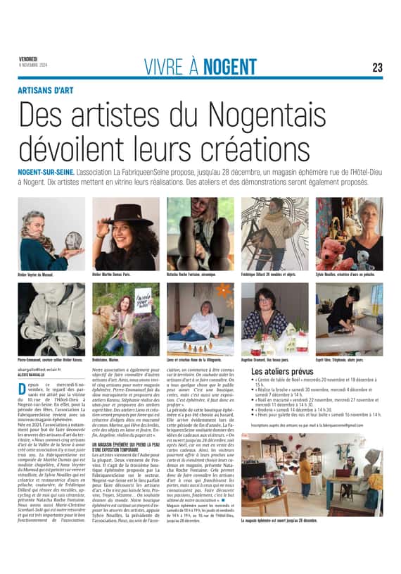 Des artistes Nogentais dévoilent leurs créations.