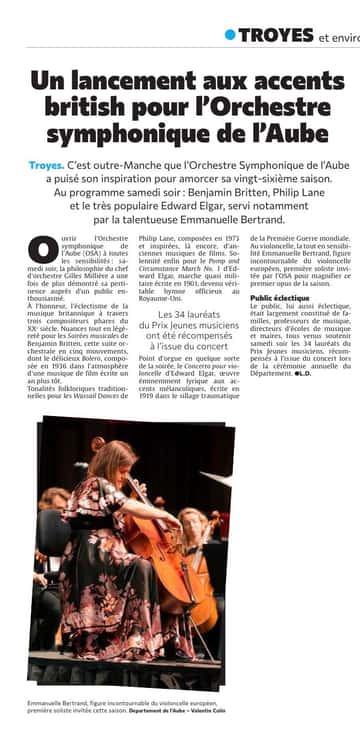 Un lancement aux accents british pour l'Orchestre symphonique de l'Aube