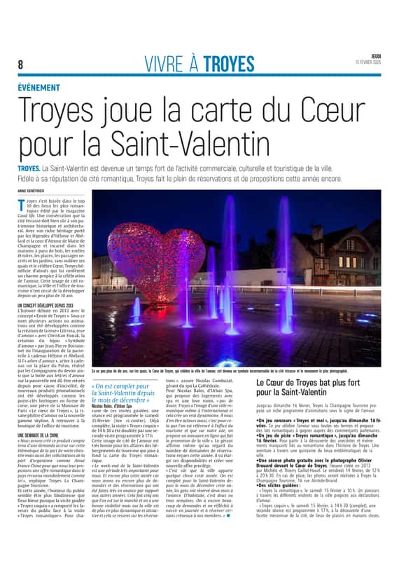 Troyes joue la carte du pour la Saint-valentin