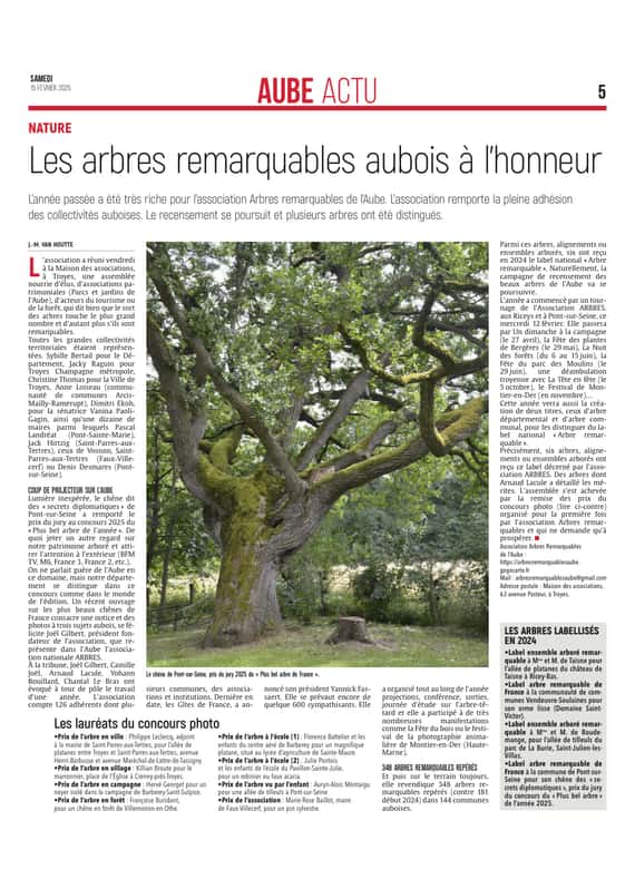 Les Arbres remarquables de l’Aube font parler d’eux