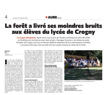 La forêt a livré ses moindres bruits aux élèves du lycée de Crogny