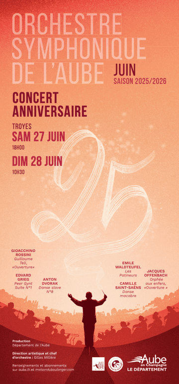 Concert évènement 25ème anniversaire de l'Orchestre Symphonique de l'Aube