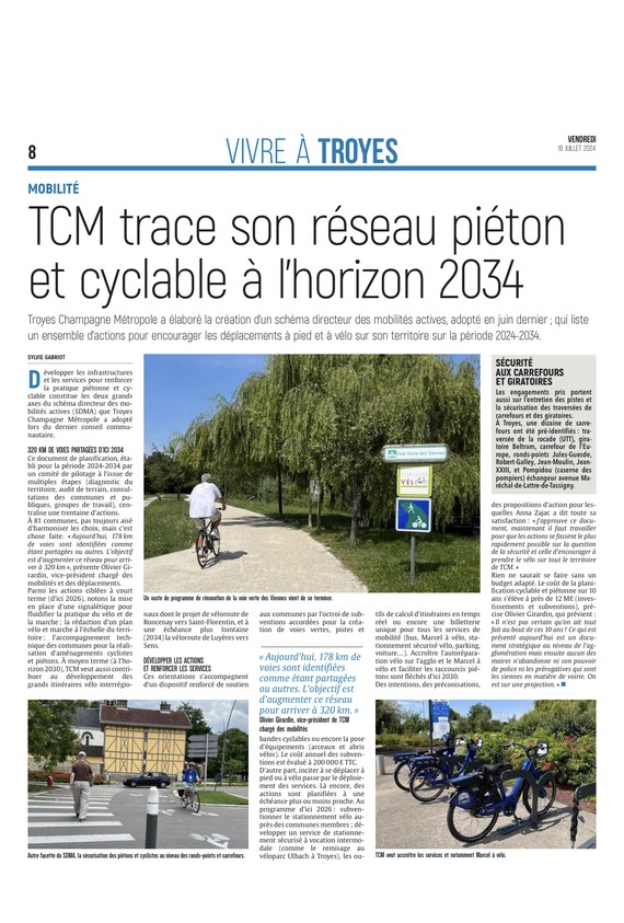 TCM trace son réseau piéton et cyclable d’ici 2034