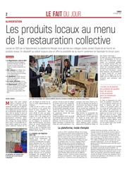 Les produits locaux au menu de la restauration collective