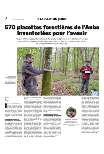 570 placettes forestières inventoriées pour suivre leur évolution
