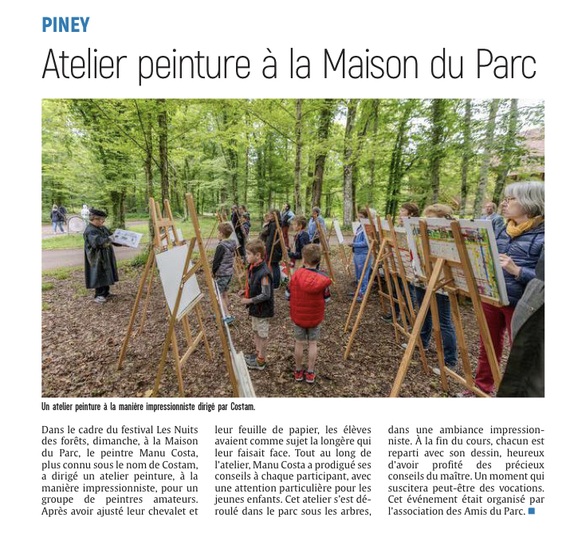 Atelier peinture avec Manu Costa à la Maison du Parc