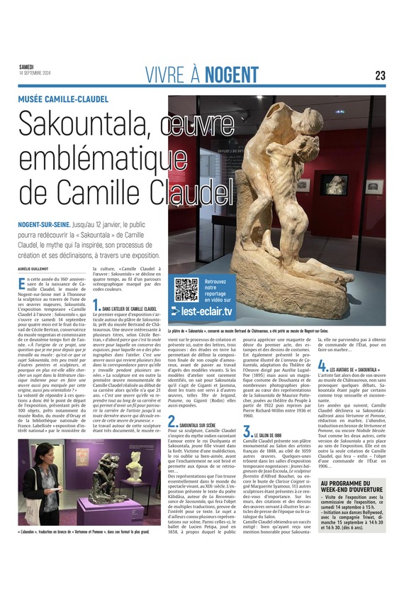 Sakountala, œuvre emblématique de Camille Claudel