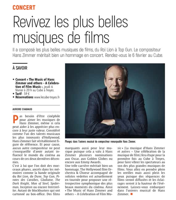 Revivez les plus belles musiques de films de Hans Zimmer