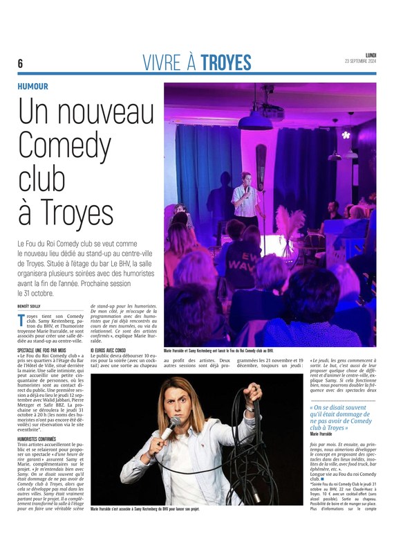 Un nouveau Comedy club arrive au centre-ville