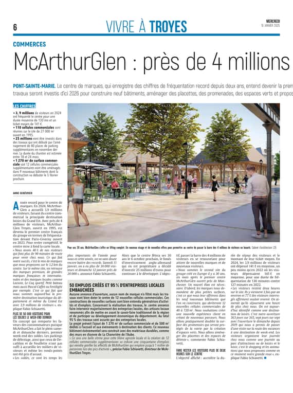 McArthurGlen près de 4 millions de visiteurs en 2024