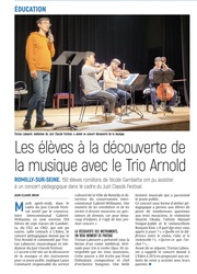 Les élèves à la découverte de la musique avec le Trio Arnold