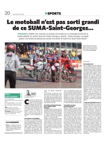 Le motoball n'est pas sorti grandi de ce SUMA-Saint-Georges...