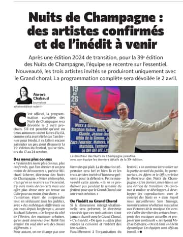 Nuits de Champagne : des artistes confirmés et de l’inédit à venir